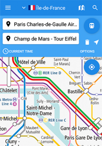 The railway map of France on our app "World Transit Maps"